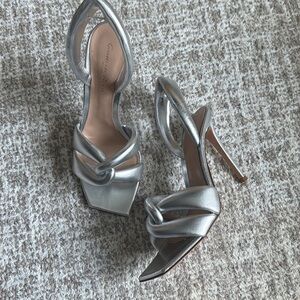 Gianvito Rossi Metallic Silver Heels